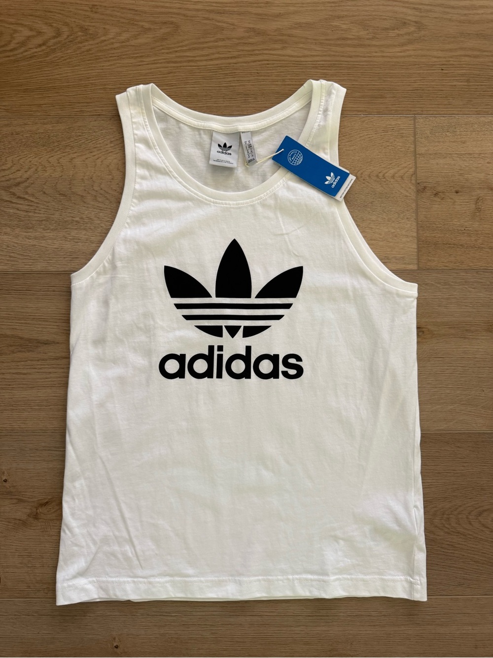 Adidas Originals Trefoil Tank Men’s Medium White Cotton NWT